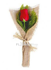 1688  Rosas Embaladas com Juta  (Minimo 8 unid.)