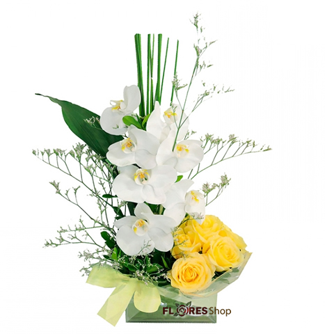 2562 Arranjo Orquídeas e Rosas