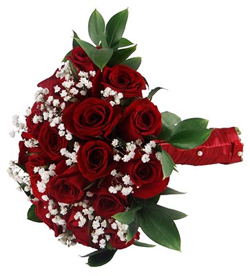504 Buquê de Noiva Rosas Vermelhas