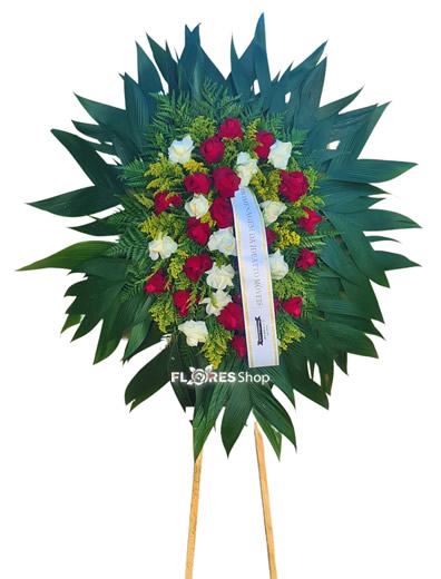 5090 Coroa de flores com Rosas