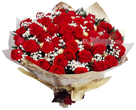 619 Nobre buquê com rosas | Te amo amor!