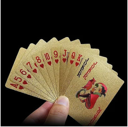 6406 Baralho plástico à prova dágua Gold Dourado