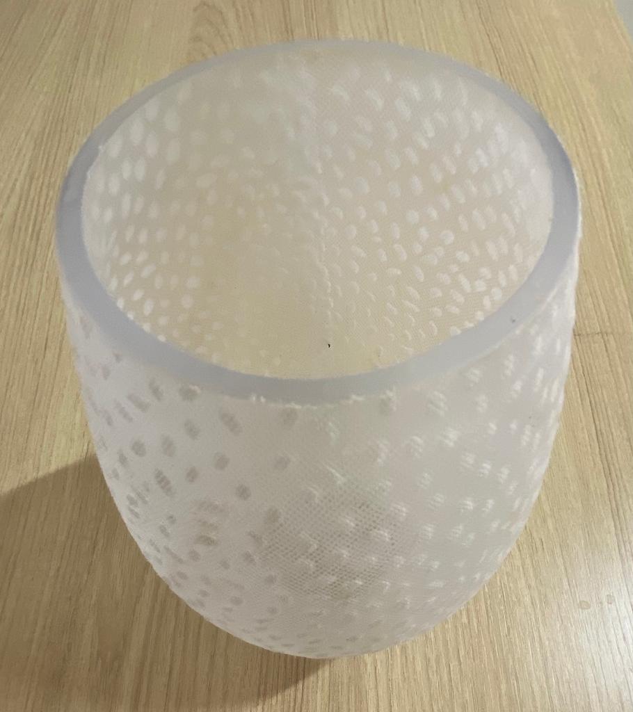 6715 vaso de vidro decorado  20cm