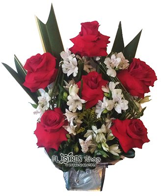 798 Arranjo 6 Rosas Premium