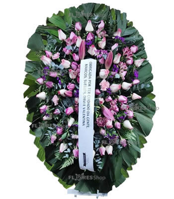 6193 Coroa de velório Rosa