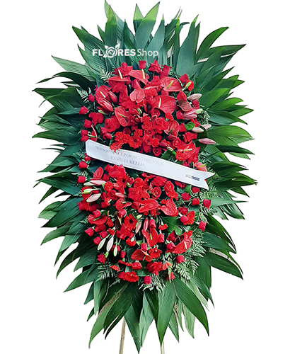 4507 Coroa de Flores Saudade eterna RED
