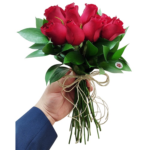 5526 Buquê de 12 Rosas Vermelhas Nacionais