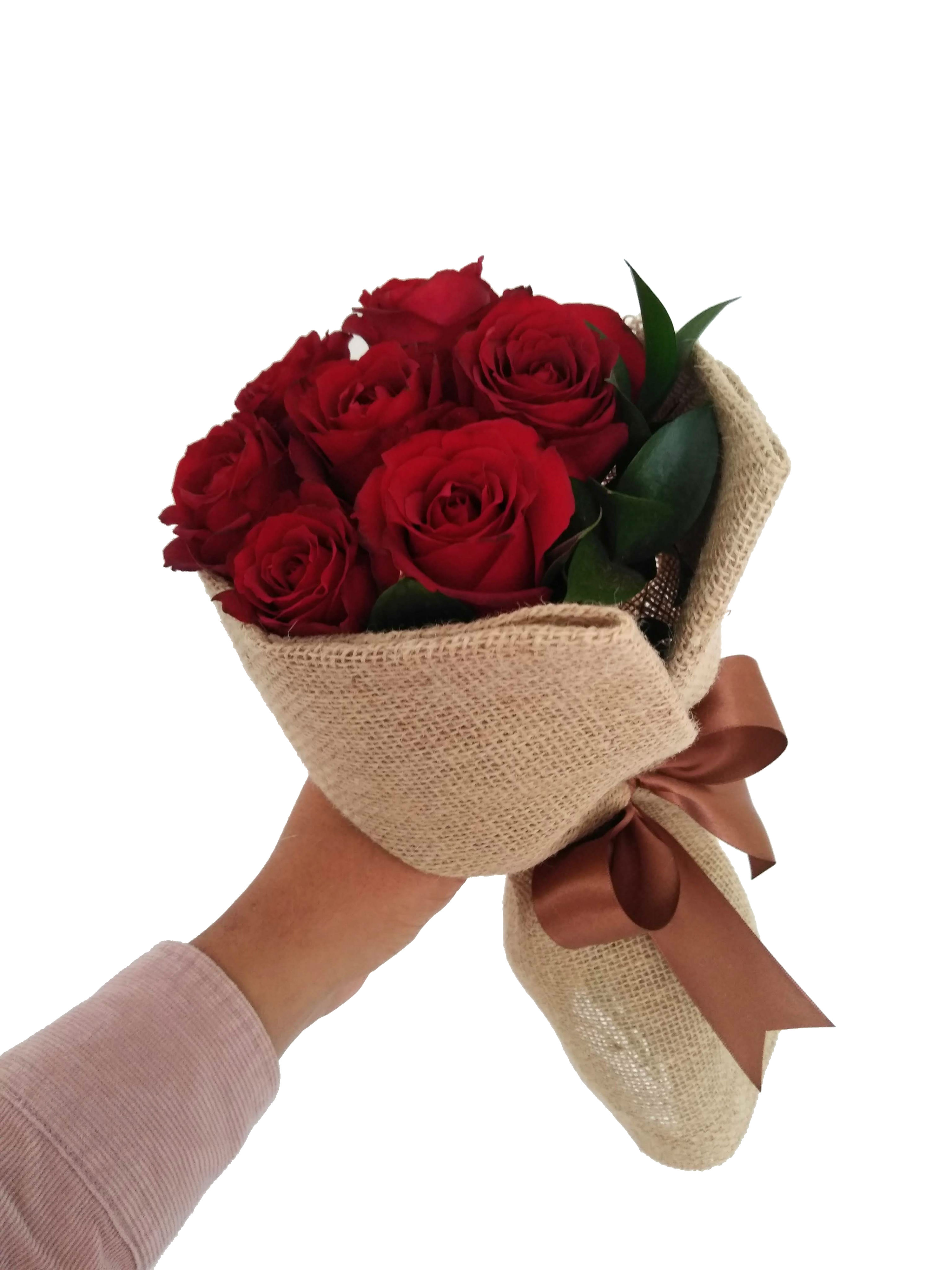 6479 Buquê com Sete Rosas Vermelhas
