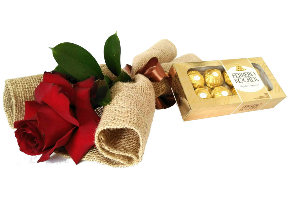 6480 Rosa Vermelha Natural com Ferreiro Rocher 