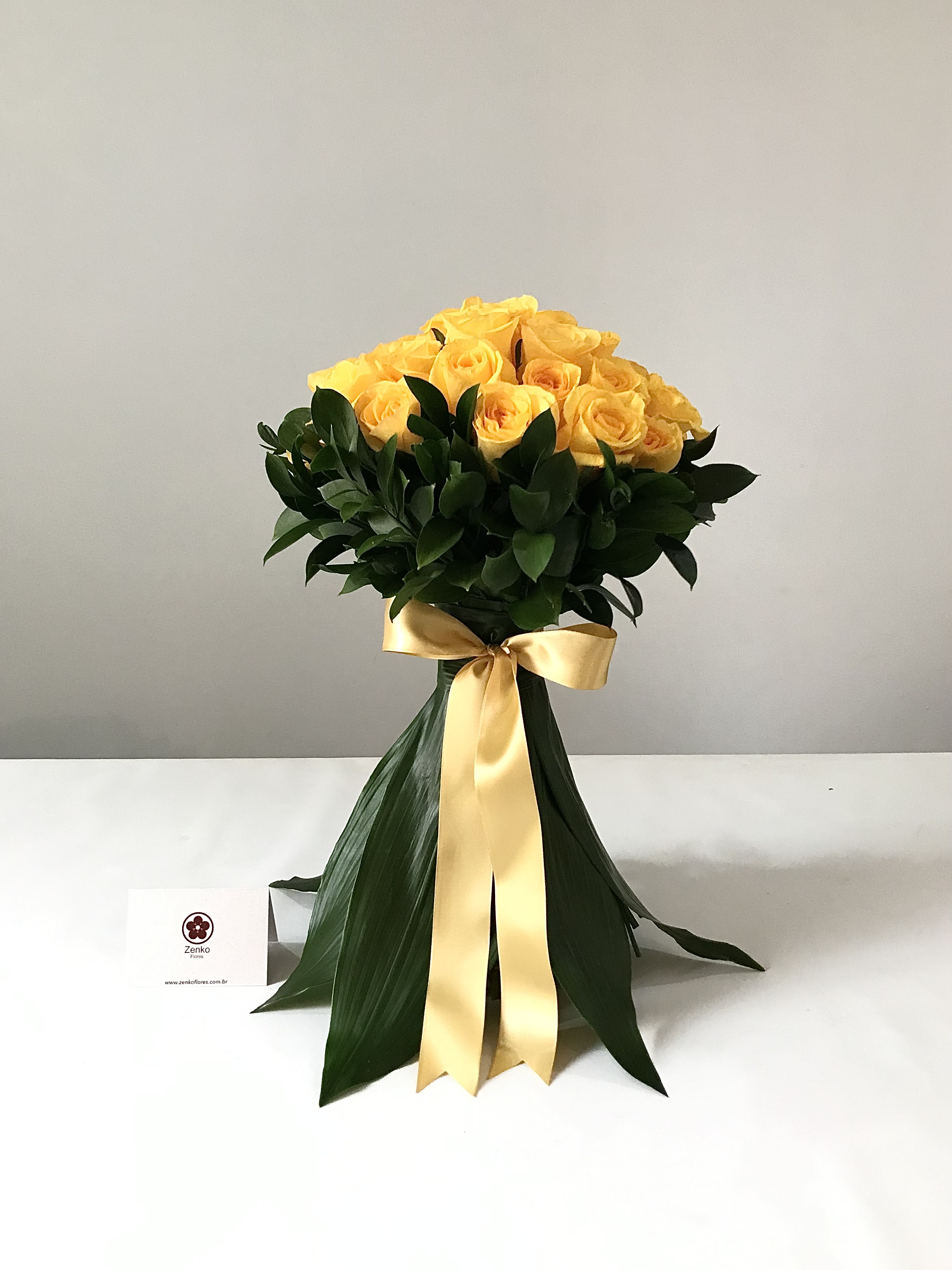 7020 Buquê com 40 Rosas Amarelas 